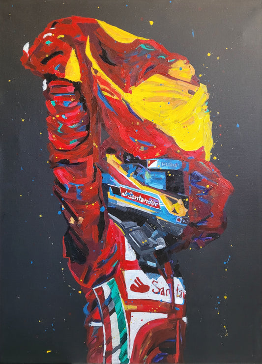 Fernando Alonso Ferrari Painting